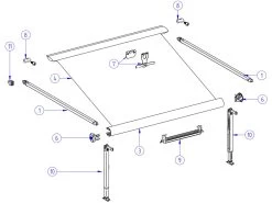 Thule Omnistor Staander Caravan Style 230-260 -Thule 236331 236331 images other thule omnistor caravan style spare parts 3 ecommerce