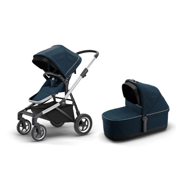 Thule Sleek Aluminium / Navy Blue Compleet