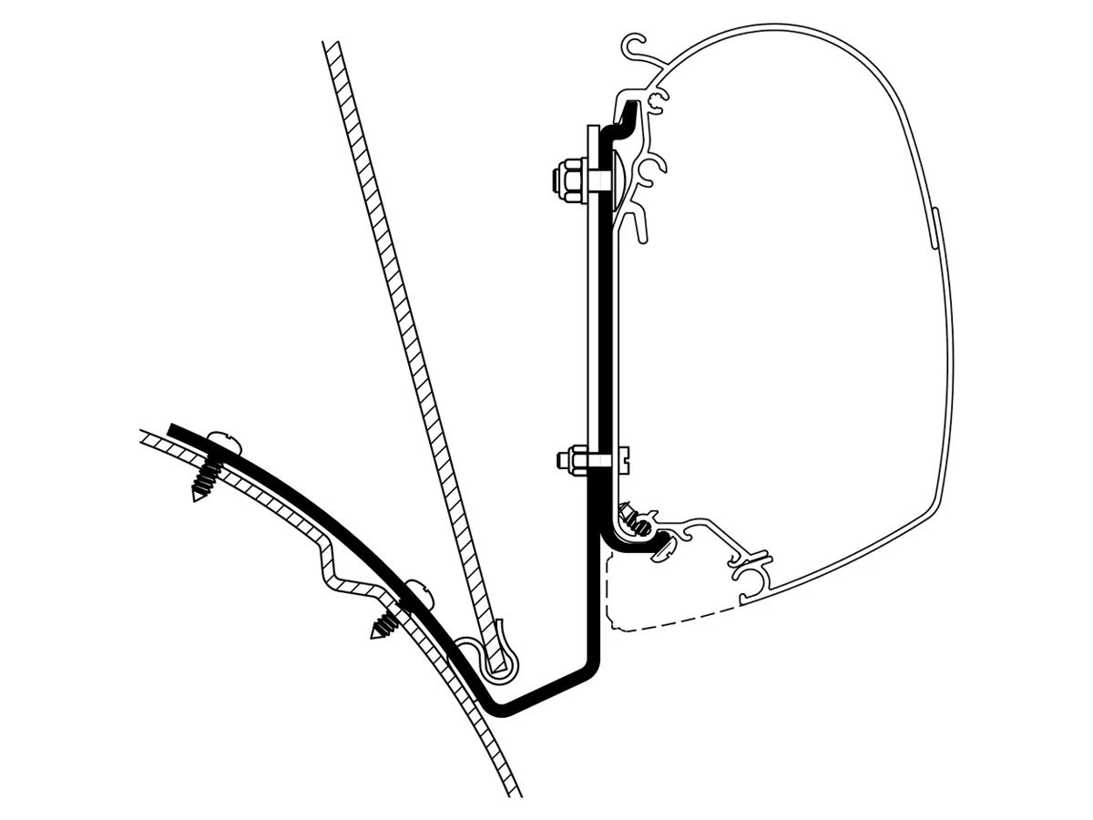 Thule Adapter VW T4 Lift Roof 3 Thule Adapter VW T4 Lift Roof