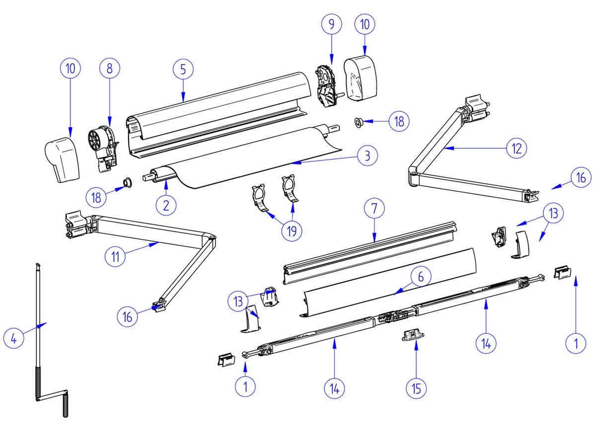 Thule Omnistor Set Eindkappen Voorlijst 5102 Grijs 4 Thule Omnistor Set Eindkappen Voorlijst 5102 Grijs - Afbeelding 2