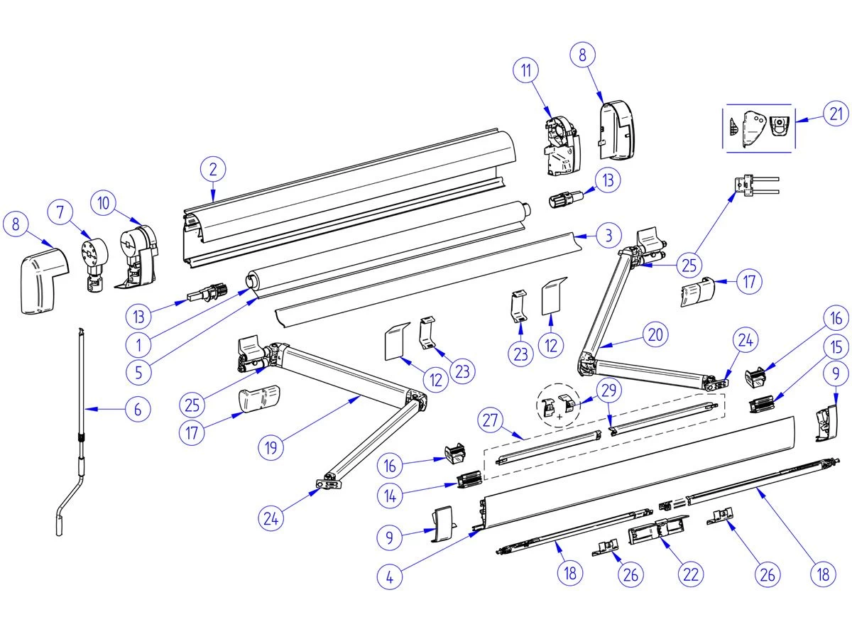 Tweedekans Thule Omnistor Knikarm Rechts 5200 260 4 Tweedekans Thule Omnistor Knikarm Rechts 5200 260 - Afbeelding 2