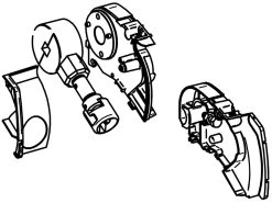 Thule Omnistor Set Binnenkappen & Opdraaimechanisme 6300 Aluminium